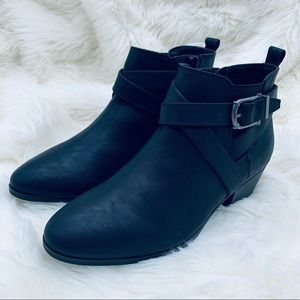 Style & Co Harperr Strappy Ankle Boots Zip Black